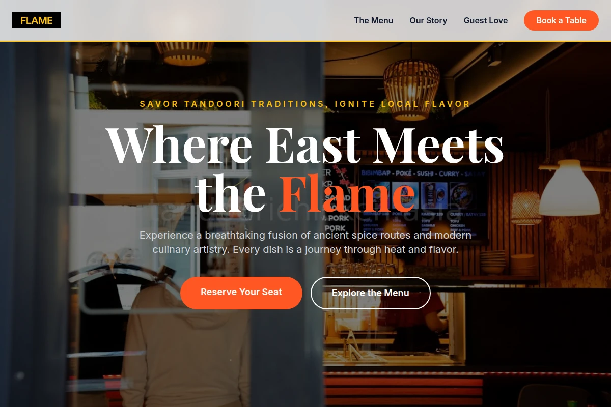 Flame Asian Fusion Food