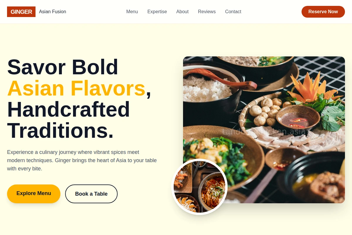 Ginger Asian Fusion Food