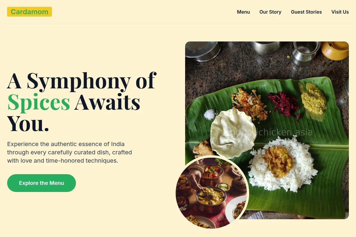 Cardamom Indian Food