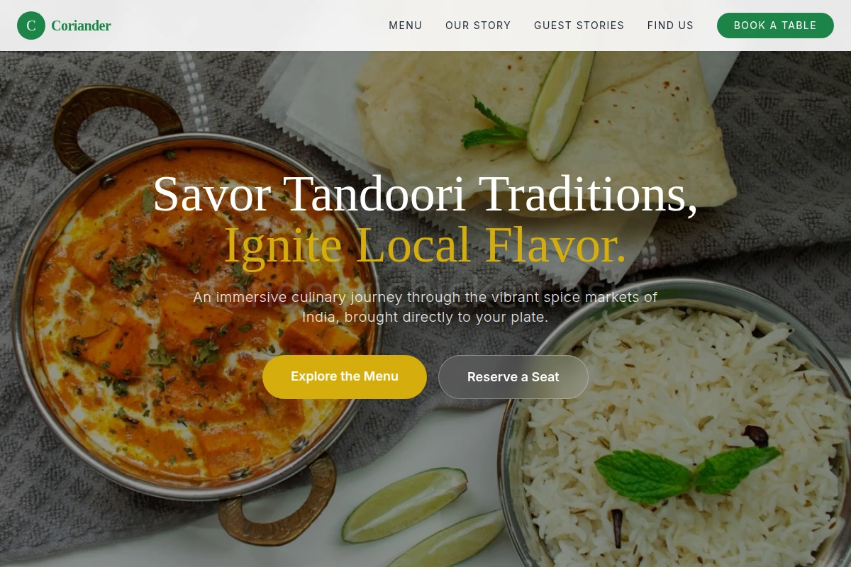 Coriander Indian Food